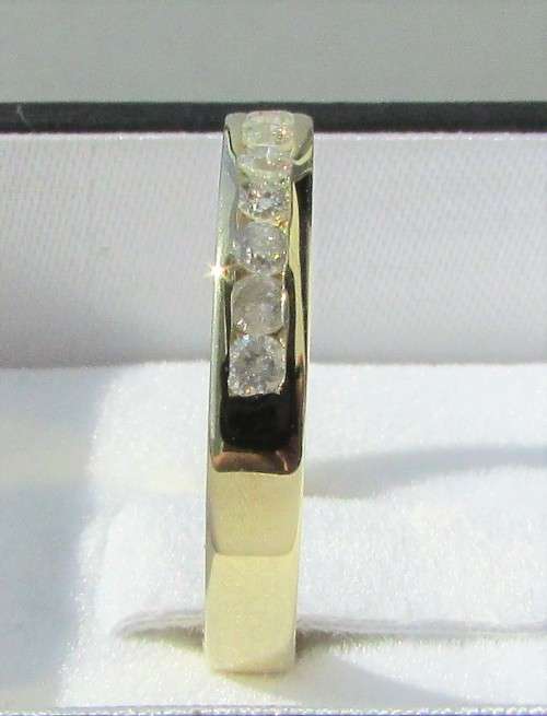 **CHANNEL DESIGN [R35518]** HALF ETERNITY [0.500ct] DIAMOND RING [YELLOW GOLD] - BUY SAFE