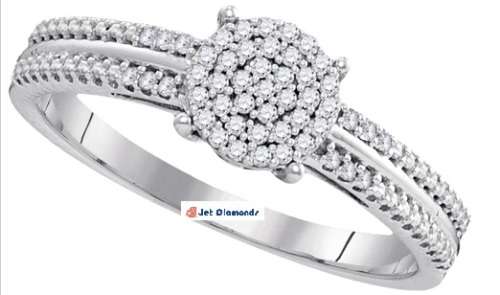 **GORGEOUS [R27639]** PAVE DESIGN DIAMOND [0.300ct] RING [WHITE GOLD] - BUY SAFE