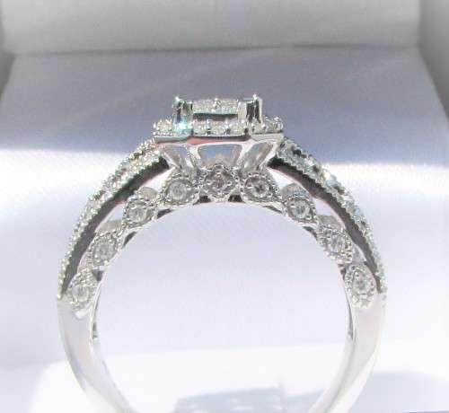 **HUGE DEAL [R70327]** DESIGNER ROUND / PRINCESS CUT [1.450ct] DIAMOND RING [WHITE GOLD] - BUY SAFE