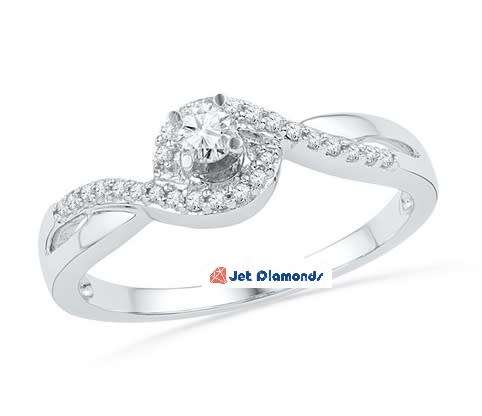 **SWIRL DESIGN [R29419]** HIGH QUALITY [0.300ct] ROUND CUT DIAMOND BAND [WHITE GOLD] - BUY SAFE