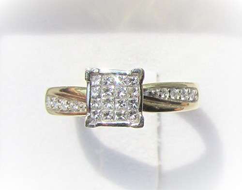 **ULTRA SPARKLY [R24258]** INVISIBLE DESIGN [0.325ct] DIAMOND RING [YELLOW GOLD] - BUY SAFE