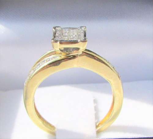 **ULTRA SPARKLY [R24258]** INVISIBLE DESIGN [0.325ct] DIAMOND RING [YELLOW GOLD] - BUY SAFE
