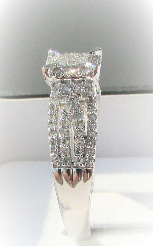 **PRINCESS DESIGNER [R42152]** DIAMOND RING [0.700ct] INVISIBLE SETTING [WHITE GOLD] - BUY SAFE