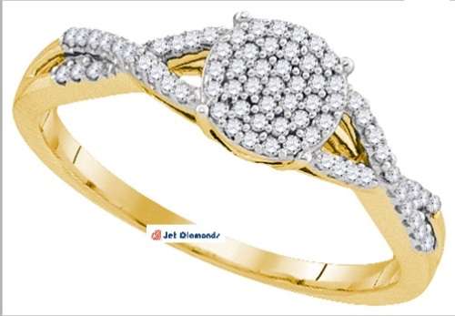 **BRILLIANT BUY [R26419]** DIAMOND CLUSTER [0.300ct] RING [YELLOW GOLD] - BUY SAFE