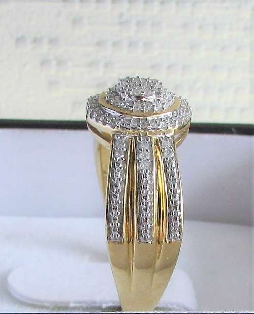 **SUNKISSED COLLECTION [R29639]** CLUSTER [0.350ct] DIAMOND RING [YELLOW GOLD] - BUY SAFE