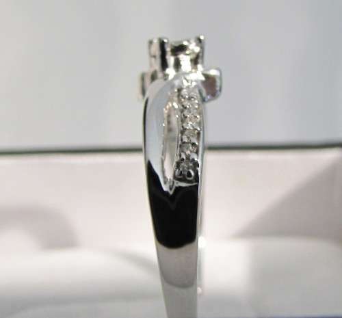 **SWIRL DESIGN [R27419]** HIGH QUALITY [0.250ct] ROUND CUT DIAMOND BAND [WHITE GOLD] - BUY SAFE