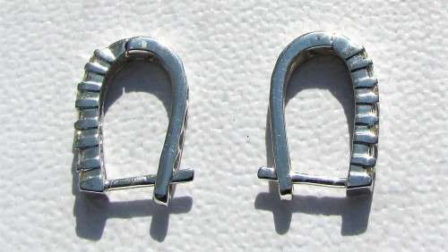 **DIAMOND HOOPS | R25893** BAGUETTE | 0.350ct | DIAMOND EARRINGS | WHITE GOLD -  BUY SAFE