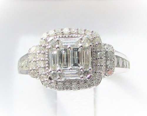 **MASSIVE DEAL [R74327]** BAGUETTE CUT DESIGN [1.400ct] DIAMOND RING [WHITE GOLD] - BUY SAFE