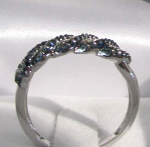 **GORGEOUS | R27381** BLUE / WHITE DIAMOND | 0.400ct | DIAMOND RING | WHITE GOLD - BUY SAFE