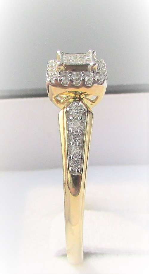 **ULTRA SPARKLY [R28258]** INVISIBLE DESIGN [0.350ct] DIAMOND RING [YELLOW GOLD] - BUY SAFE