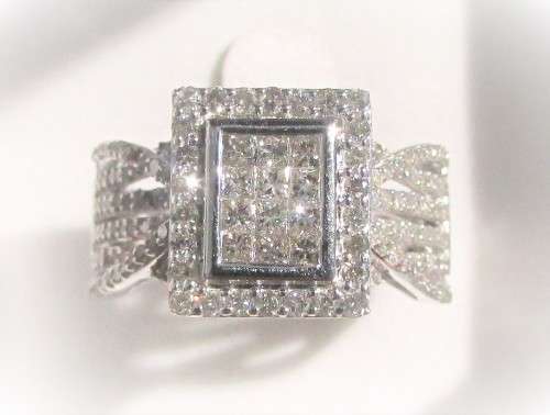 **JAW DROPPING [R60855]** INVISIBLE DESIGN [1.300ct] DIAMOND RING [WHITE GOLD] - BUY SAFE