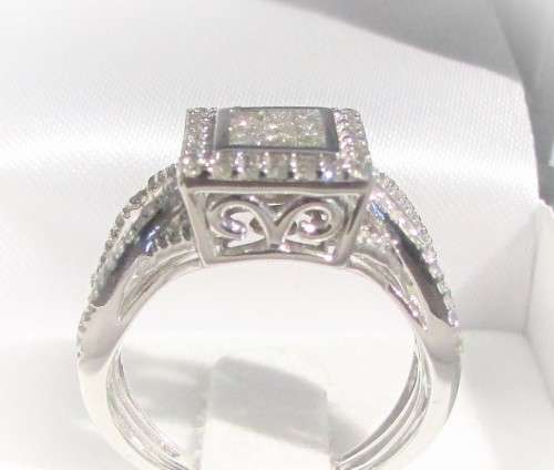 **JAW DROPPING [R60855]** INVISIBLE DESIGN [1.300ct] DIAMOND RING [WHITE GOLD] - BUY SAFE