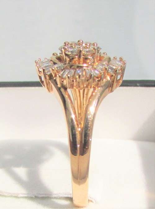 **STUNNING [R32083]** ROUND / BAGUETTE CUT [0.700ct] DIAMOND RING [ROSE GOLD] - BUY SAFE