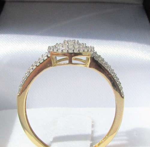 **NEW DOUBLE HALO [R29639]** DESIGNER [0.300ct] DIAMOND RING [YELLOW GOLD] - BUY SAFE