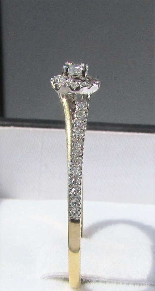 **DESIGNER | R26639** HALO DESIGN | 0.325ct | DIAMOND RING | YELLOW GOLD - BUY SAFE