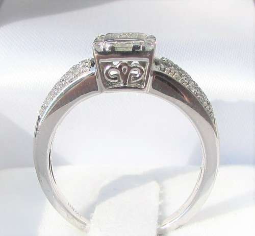 **DESIGNER PIECE [R41523]** ROUND/EMERALD CUT [0.750ct] DIAMOND BAND [WHITE GOLD] - BUY SAFE