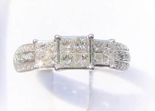 **JAW DROPPING [R59855]** INVISIBLE DESIGN [1.250ct] DIAMOND RING [3.616g] WHITE GOLD - BUY SAFE