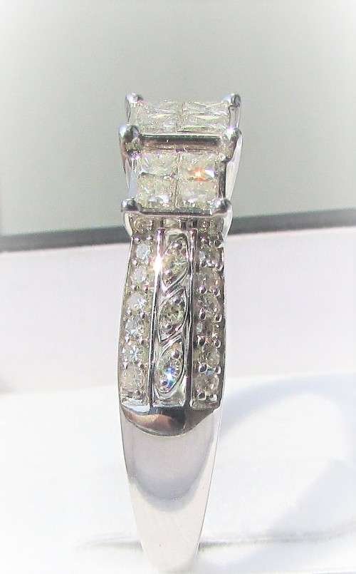 **JAW DROPPING [R59855]** INVISIBLE DESIGN [1.250ct] DIAMOND RING [3.616g] WHITE GOLD - BUY SAFE
