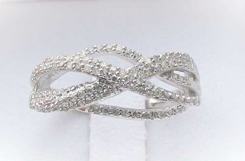 **GORGEOUS [R28419]** HIGH QUALITY [0.350ct] ROUND CUT DIAMOND BAND [WHITE GOLD] - BUY SAFE