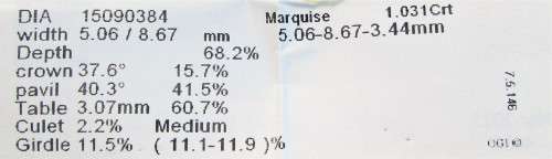 **CERTIFIED [R76911]** MASSIVE [1.031ct] MARQUISE CUT [COLOUR F] DIAMOND [SOUTH AFRICA] - BUY SAFE