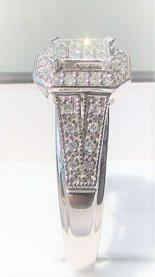 **PRINCESS DESIGNER | R41632]** DIAMOND RING | 0.750ct | INVISIBLE SETTING | WHITE GOLD - BUY SAFE
