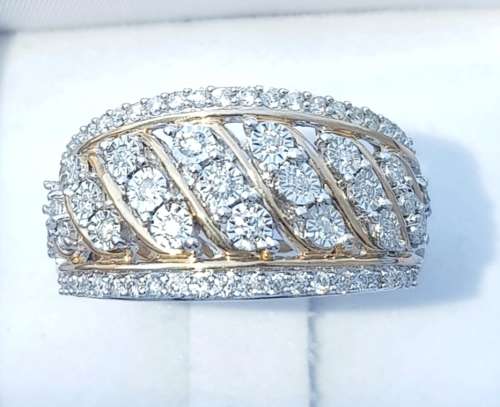 **GORGEOUS | R37419** HIGH QUALITY | 0.750ct ROUND CUT DIAMOND BAND | YELLOW GOLD - BUY SAFE