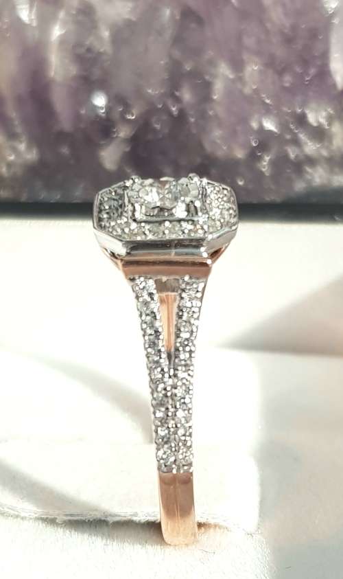 **ONCE-OFF [R41152]** PRINCESS DESIGNER [0.500ct] DIAMOND RING [WHITE/ROSE GOLD] - BUY SAFE