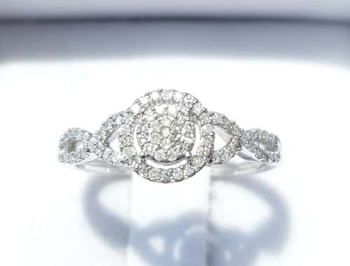 **GORGEOUS | R28384** TWIST DESIGN DIAMOND | 0.350ct | RING | WHITE GOLD - BUY SAFE