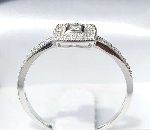 **GREAT VALUE | R23419** PRINCESS DESIGN  | 0.245ct | DIAMOND RING | WHITE GOLD - BUY SAFE