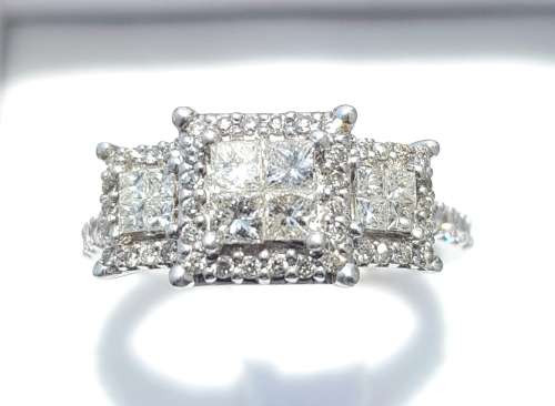 **JAW DROPPING | R60855** TRILOGY DESIGN | 1.250ct | DIAMOND RING | WHITE GOLD - BUY SAFE