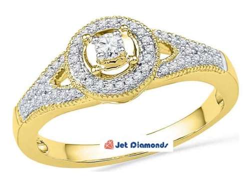 **MILLGRAIN COLLECTION | R34856** DESIGNER | 0.400ct | DIAMOND RING | YELLOW GOLD - BUY SAFE