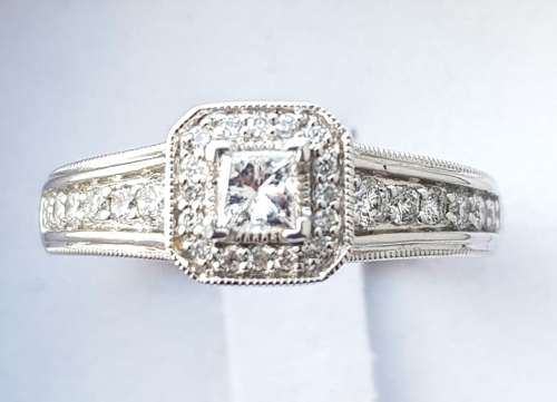 **ONCE-OFF DESIGNER PIECE | R58451** PRINCESS/ROUND CUT |1.00ct| DIAMOND RING |WHITE GOLD- BUY SAFE