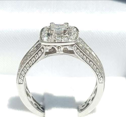 **HUGE SPECIAL | R76327** CHANNEL | ROUND / PRINCESS | 1.350ct | DIAMOND RING | WHITE GOLD -BUY SAFE