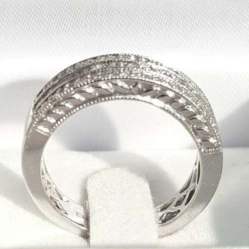 **GORGEOUS | R48419** 3 ROW CHANNEL DESIGN | 1.00ct | ROUND CUT DIAMOND BAND | WHITE GOLD - BUY SAFE