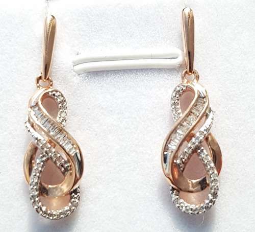 **EXQUISITE | R30893** DESIGNER DROP | 0.350ct | DIAMOND EARRINGS | ROSE GOLD - BUY SAFE