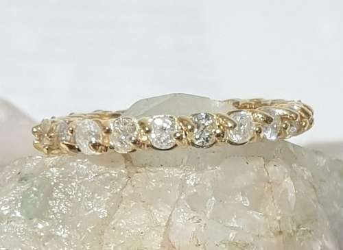 **BARGAIN BUY** FULL DIAMOND ETERNITY | 1.400ct | DIAMOND RING | YELLOW GOLD - BUY SAFE