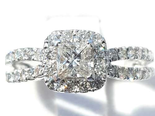 **GORGEOUS | R71412** SPLIT SHANK ROUND | PRINCESS CUT |1.350ct| DIAMOND RING | WHITE GOLD -BUY SAFE