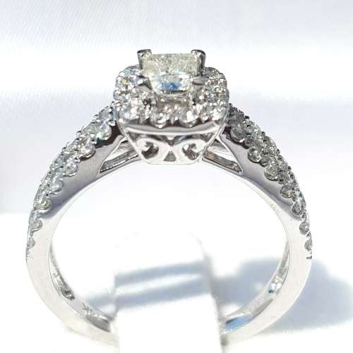 **GORGEOUS | R71412** SPLIT SHANK ROUND | PRINCESS CUT |1.350ct| DIAMOND RING | WHITE GOLD -BUY SAFE