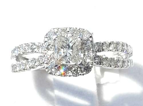 **GORGEOUS | R71412** SPLIT SHANK ROUND | PRINCESS CUT |1.350ct| DIAMOND RING | WHITE GOLD -BUY SAFE
