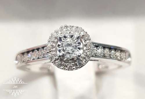 **HALO DESIGN | R28541** DIAMOND | 0.300ct | CLUSTER RING | WHITE GOLD - BUY SAFE