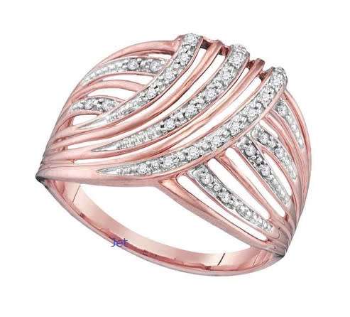 **NEW COLLECTION | R21639** PAVE DESIGN | 0.200ct | DIAMOND RING | ROSE GOLD - BUY SAFE