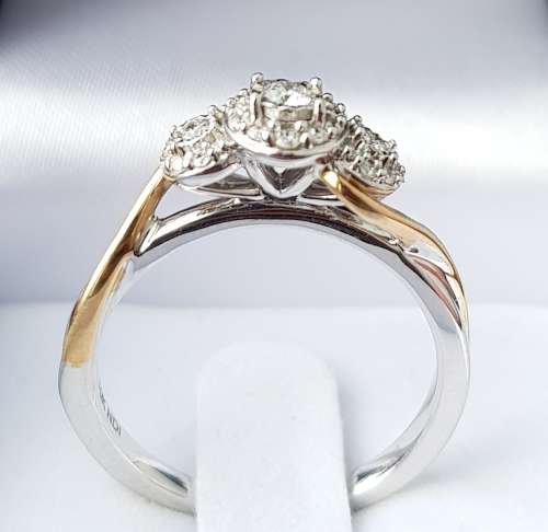 **MAGNIFICENT | R28156** TRILOGY DESIGN | 0.400ct | DIAMOND RING | YELLOW GOLD - BUY SAFE