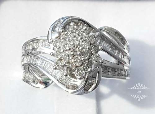 **BRILLIANT BUY | R45042]** SWIRL DESIGN | 1.00ct | DIAMOND RING | WHITE GOLD - BUY SAFE