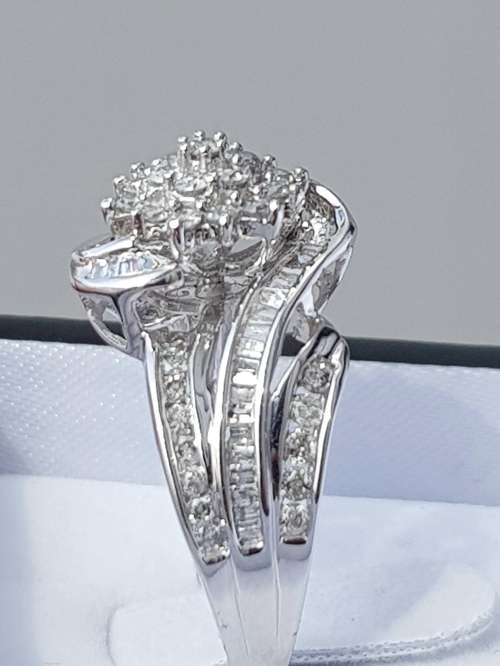 **BRILLIANT BUY | R45042]** SWIRL DESIGN | 1.00ct | DIAMOND RING | WHITE GOLD - BUY SAFE