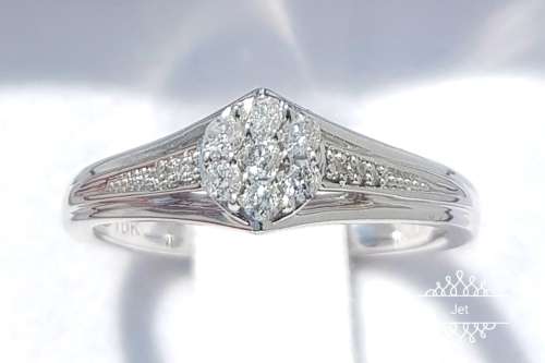 **HALO DESIGN | R28639** SWIRL | 0.375ct | DIAMOND RING | WHITE GOLD - BUY SAFE
