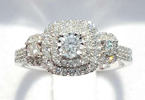 **JAW DROPPING | R50855** TRILOGY DESIGN | 1.00ct | DIAMOND RING | WHITE GOLD - BUY SAFE