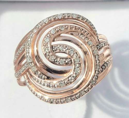 **NEW COLLECTION | R21639** PAVE DESIGN | 0.200ct | DIAMOND RING | ROSE GOLD - BUY SAFE