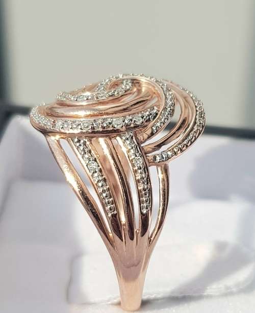 **NEW COLLECTION | R21639** PAVE DESIGN | 0.200ct | DIAMOND RING | ROSE GOLD - BUY SAFE