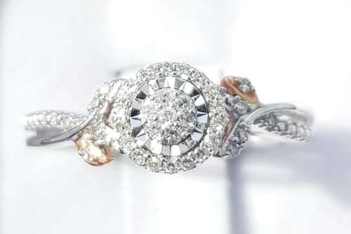 **HALO COLLECTION | R24639** DESIGNER | 0.250ct | DIAMOND RING | ROSE GOLD - BUY SAFE