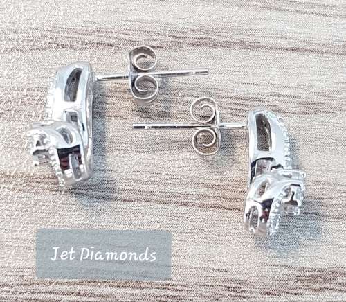 **DIAMOND DROP | R30749** ROUND/BAGUETTE | 0.350ct | DIAMOND EARRINGS | WHITE GOLD - BUY SAFE